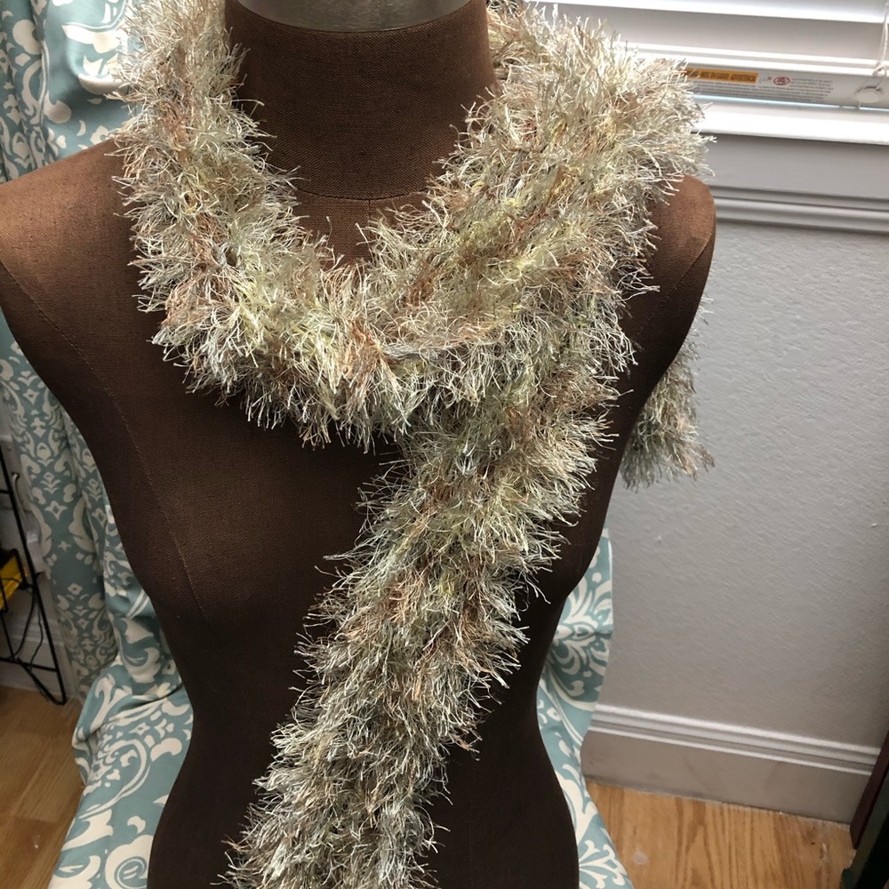 Scarf light weight, beige, brown a golden